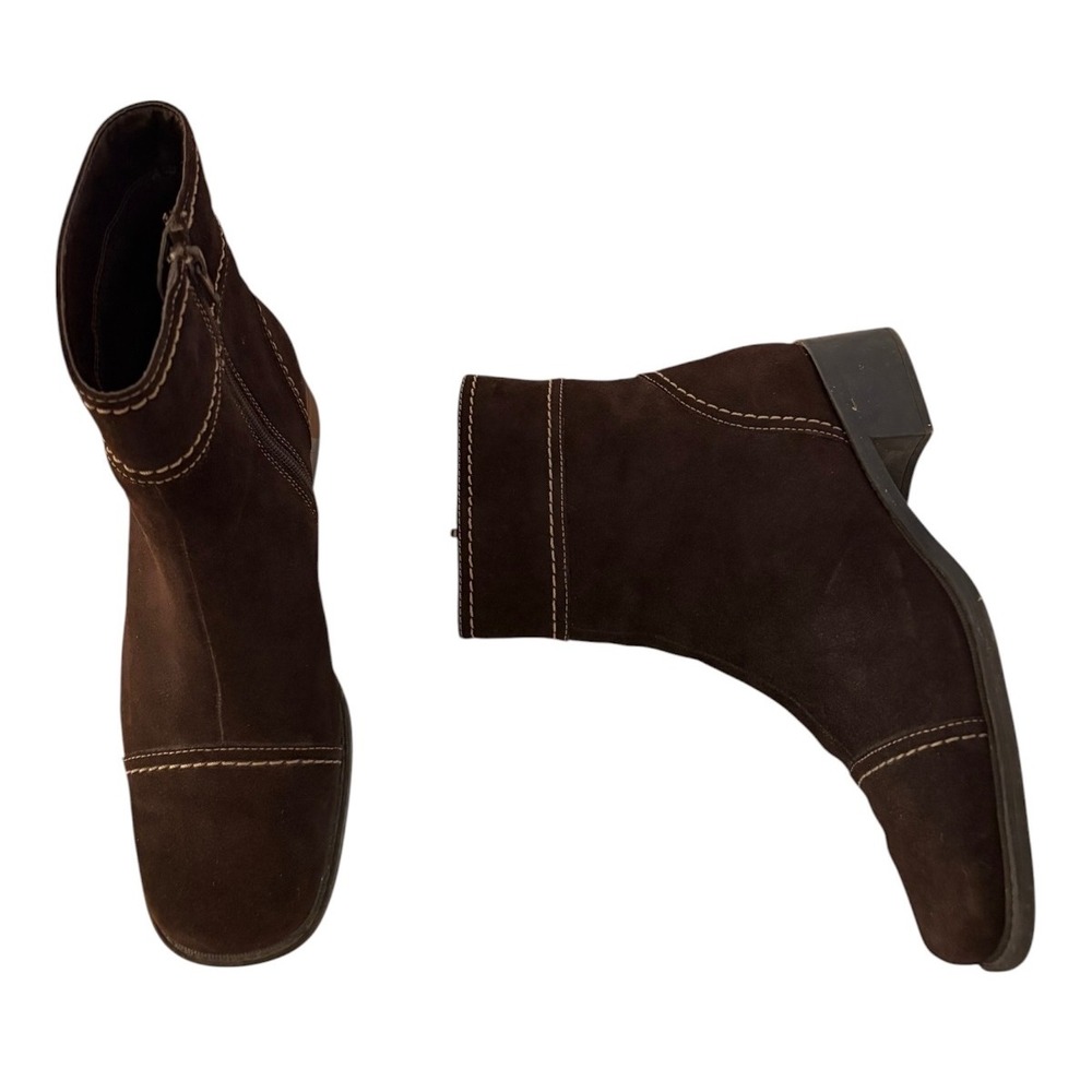 A2 by Aerosoles Stitch N Stones Brown Suede Ankle Boots Size 9.5B Shoes